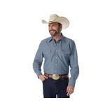 Wrangler Men's Authentic Firm Finish Cowboy Cut Shirt, Chambray SKU - 649671