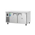 Everest Refrigeration ETRF2 59 1/4" W Undercounter Refrigerator/Freezer w/ (2) Sections & (2) Doors, 115v, Silver