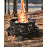 Vicinity Cast Iron Outdoor Wood Burning Fireplace Cast Iron/Iron in Black/Brown/Gray | 18.11 H x 43.11 W in | Wayfair WP001-43
