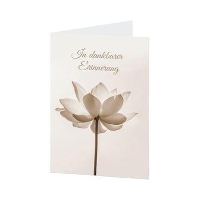 Trauerkarte »In dankbarer Erinnerung Blume«, LUMA KARTENEDITION, 11.5x17.5 cm