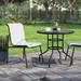 Oxford Garden Orso Stacking Powder Coated Aluminum Patio Dining Side Chair Metal in Gray/White/Black | Wayfair ORSC-S.S001-PC.C2