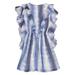 Girls Abstract Printed Ruffled Dress