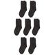 NAME IT Unisex Kinder Nknsock 7p Solid Noos Socken, Schwarz, 27