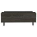 Loon Peak® Evania 32" White Manufactured Wood Rectangular Lift Top Coffee Table w/ Drawer & Shelf Wood in Brown | 21.4 H x 31.5 W in | Wayfair