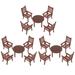 4 Sets Furniture Home Decor Mini Wooden Chair Decorate Child Micro Scene