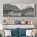 Breakwater Bay Mount Desert, Coast Of Maine Framed On Canvas Print Canvas, Solid Wood in Gray/White | 8 H x 20 W x 1.5 D in | Wayfair