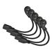 flat plug short extension cord right angle 3 prong 1625 watts 16 awg 13 amps 125 volts ul listed 5 pack black 1 foot by