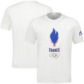 Olympische Spiele Paris 2024 Le Coq Sportif Team France Olympic Village Fanwear T-Shirt – Weiß