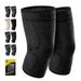 CAMBIVO 2 Pack Knee .. Brace Knee Compression Sleeve .. for Men and Women .. Knee Support for Running .. Workout Gym Hiking Sports .. (Black Large)