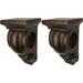 Set Of 2 Marquis Drapery Sconce 1 3/8-Inch Diameter Mahogany