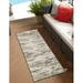 Unique Loom Cartago Indoor/Outdoor Modern Rug Green/Ivory 2 x 6 1 Runner Abstract Modern Perfect For Patio Deck Garage Entryway