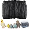 BUZIFU Bird Cage Cover Adjustable Bird Cage Net Cover Soft Easy Cleaning Nylon Mesh Net Cover Skirt Guard Tidy Bird Cage Cover Ventilate Dustproof Stretchy Bird Seed Catcher for Bird Birdcage
