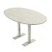 Boat Oval Bistro Height Meeting Table T-Shaped Metal Base 46x72 Bar Table