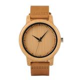BOBO BIRD Men s Wooden Watch with Leather Strap Quartz Movement Sports Casual Watches Gift with Box