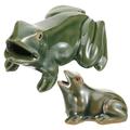 2pcs Fountain Frog Statue Courtyard Frog Decor Waterfall Frog Decor