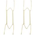 2 Pcs Invisible Spring Hanging Hook Wall Hanger Wall-mounted Plate Holder Small Stand Heavy Duty Clothes Display Antique Plates Hangers for 16 Inch