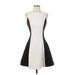 Likely Casual Dress - A-Line High Neck Sleeveless: White Print Dresses - New - Women's Size 0