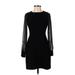 Ann Taylor Cocktail Dress - Sheath: Black Solid Dresses - Women's Size 0 Petite