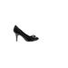 Worthington Heels: Pumps Kitten Heel Cocktail Party Black Print Shoes - Women's Size 8 1/2 - Open Toe