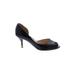 Roberto Festa Heels: Pumps Kitten Heel Cocktail Black Solid Shoes - Women's Size 38 - Open Toe