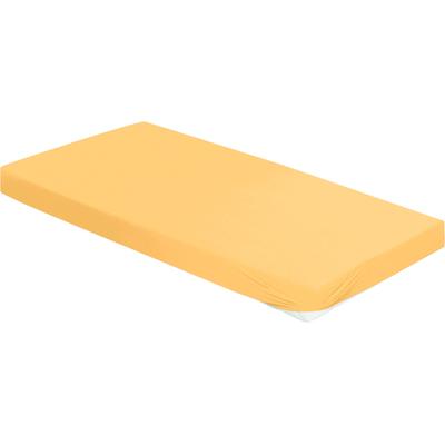 Spannbettlaken BIERBAUM "Jersey", braun (honig), B:180-200cm L:200-220cm, Jersey, Obermaterial: 95% Baumwolle, 5% Elasthan, Laken, 95 % Baumwolle und 5 % Elasthan für optimale Weichheit und Dehnbarkeit Image
