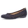 Ballerina GABOR, Damen, Gr. 40, blau (nachtblau), Nubukleder, sportlich, Schuhe, Slipper, Businessschuh, Halbschuh mit Hovercraft Luftkammerlaufsohle