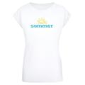 T-Shirt MERCHCODE "Merchcode Damen Ladies Summer - Sun T-Shirt" Gr. 5XL, weiß (white) Herren Shirts T-Shirts