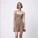 Zara Dresses | Animal Print Mini Dress | Color: Brown/Cream | Size: M