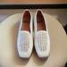 Anthropologie Shoes | Anthropologie X Angel Loafers Alarcon Breeze White Woven Flats Women’s Shoes | Color: White | Size: 9.5