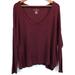 American Eagle Outfitters Tops | American Eagle Womens M Soft & Sexy Ribbed Long Sleeve Top Stretchy Maroon | Color: Red | Size: M