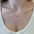 Anthropologie Jewelry | Anthropologie Stainless Steel Gold Plated Geometric Necklace With Cz Stone | Color: Gold | Size: Os