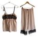 Anthropologie Intimates & Sleepwear | Anthropologie Eloise 100% Cotton Lace Detail Pajama Set | Color: Black/Pink | Size: S