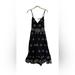 Zara Dresses | Large Black/White Embroidered Zara Dress | Color: Black/Red/White | Size: L