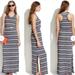 Madewell Dresses | Madewell Navy Gray Striped Racerback Maxi Dress Size Medium | Color: Blue/Gray | Size: M