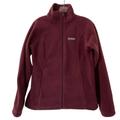 Columbia Jackets & Coats | Columbia Women's Fleece Jacket M Burgundy Full Zip Mock Neck Pockets Outdoor | Color: Red | Size: M