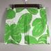 Lilly Pulitzer Skirts | Lilly Pulitzer Mini Skirt Size 4 Green And White Butterfly Print | Color: Green/White | Size: 4