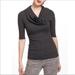 Anthropologie Tops | Anthropologie Deletta Pleated Cowl Neck Stripe Knit Top Small | Color: Black/Tan | Size: S