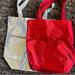 Athleta Bags | Athleta | Nwot | Two Reusable Tote Bags | Os | Color: Red/Silver | Size: Os