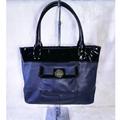 Kate Spade Bags | Kate Spade Patent Leather/Leather Slouchy Tote Bag W Twist Lock Pocket | Color: Black/Blue | Size: Os