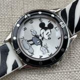 Disney Accessories | Disney Minnie Mouse Wristwatch White Rubber Band Quartz Analog Wrist Watch | Color: Black/White | Size: Osbb