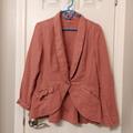 Free People Jackets & Coats | Free People Dusty Rose Linen/Viscose Blazer Jacket | Color: Brown/Pink | Size: M