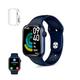 KSIX Urban 4 Mini Smart Watch mit Anrufen und Benachrichtigungen, Smartwatch mit Sportmodi, Aktivitäts-Armband, Gesundheitsmonitor, 1,74-Zoll-Display, Sprachassistent, iOS- und Android-App, Blau,