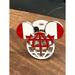 Disney Jewelry | Epcot World Showcase Disney Pin Mickey Trading Pin Authentic Ears Lattice Canada | Color: Red/White | Size: Os