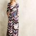 Anthropologie Dresses | Maeve Anthropologie Novela Boho Chevron Maxi Dress In Multicolor Large | Color: Pink/Purple | Size: L