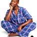 Victoria's Secret Intimates & Sleepwear | Host Pick Victorias Secret Flannel Pajama Set | Color: Blue/Pink | Size: M