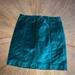 Free People Skirts | Free People Jade Green Velvet Mini Skirt Size 0 | Color: Green | Size: 0