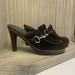 Coach Shoes | Flawless Coach Cleo Black Suede Slip On Heeled Clogs 8.5m | Color: Black | Size: 8.5