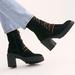 Free People Shoes | Free People Dylan Lace Up Boots In Black Suede Women's Size Eur 39, Us 8.5 | Color: Black | Size: 8.5