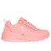 Skechers Girl's Uno Lite - Neon Zip Sneaker | Size 1.0 | Coral | Synthetic | Machine Washable
