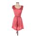 Rory Beca Casual Dress: Pink Hearts Dresses - Women's Size Small